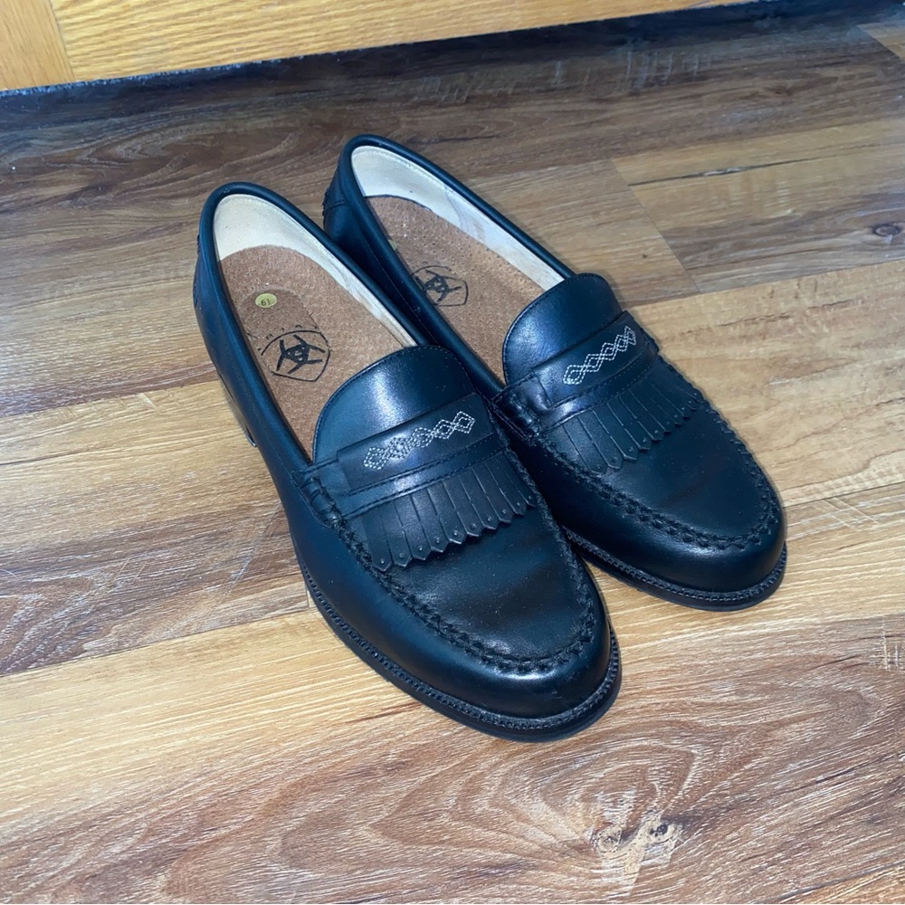 Ariat Black Leather Loafers Women’s 8.5 Kilt Style 94401